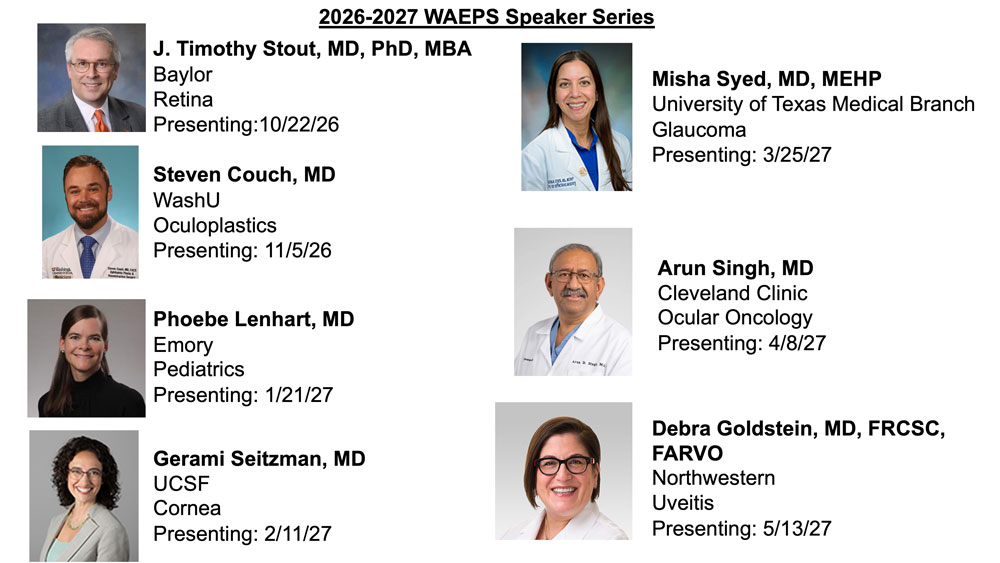 WAEPS speakers 2026-27